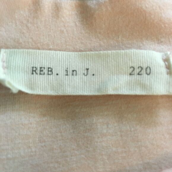 Reb in J 220 Shirt Womens Sz M Peach Flowy Short Sleeve Knit Tunic Top Lace Trim - Picture 7 of 10